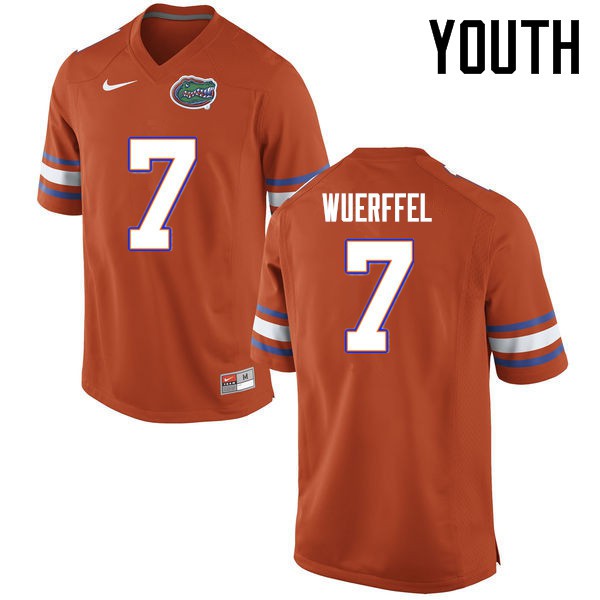 Florida Gators Youth #7 Danny Wuerffel College Football Jerseys Orange